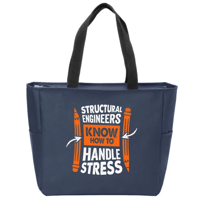 Structural Engineering Design For A Civil Engineer Zip Tote Bag