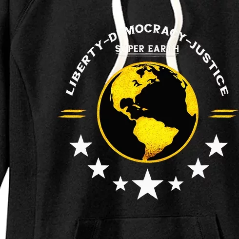 Super Earth Diving Into Hell For Liberty Women's Fleece Hoodie