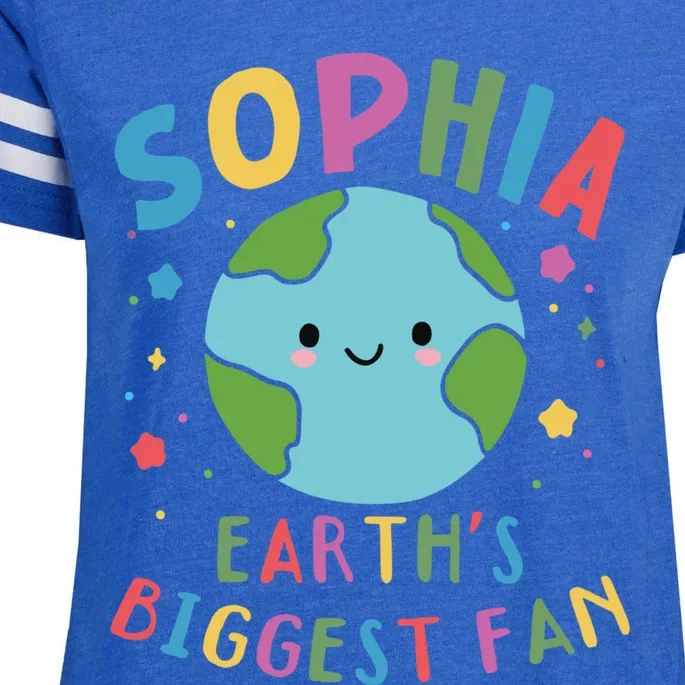 Sophia Earth Day 2024 Cute Name Personalized Gift Enza Ladies Jersey Football T-Shirt