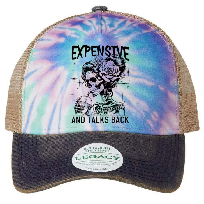 Skeleton Expensive Difficult And Talks Back MotherS Legacy Tie Dye Trucker Hat