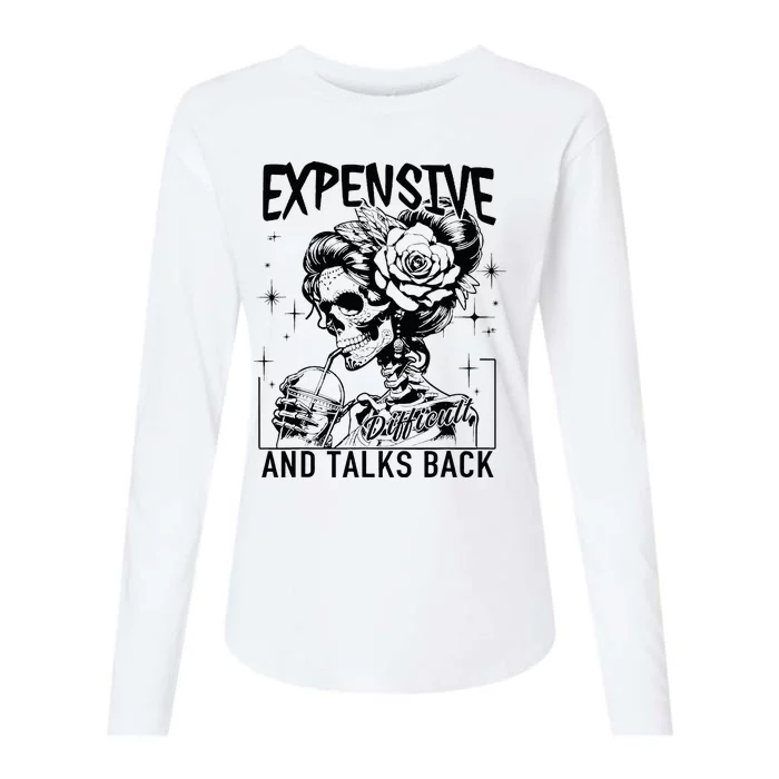 Skeleton Expensive Difficult And Talks Back MotherS Womens Cotton Relaxed Long Sleeve T-Shirt