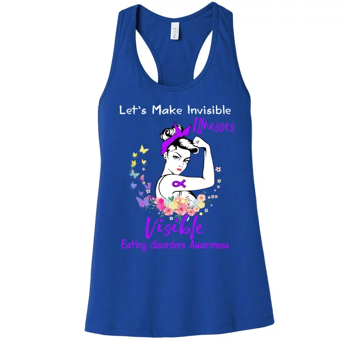 Support Eating Disorders Awareness Gift Women's Racerback Tank