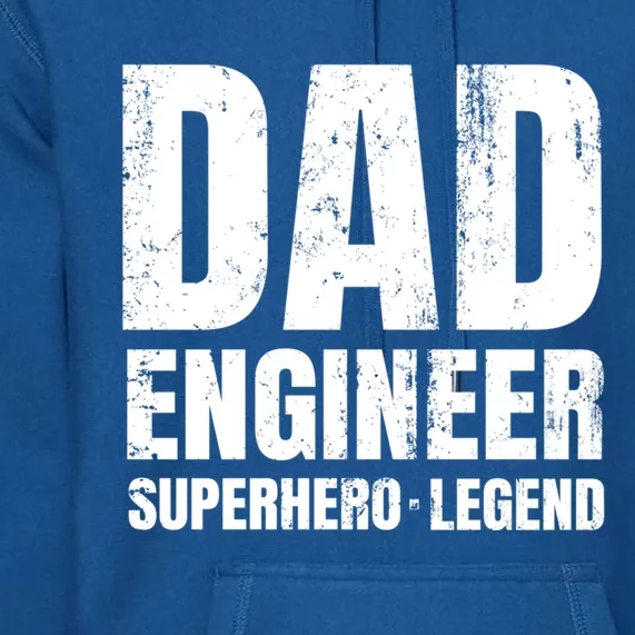 Superhero Engineer Dad Funny Gift Great Gift Premium Hoodie