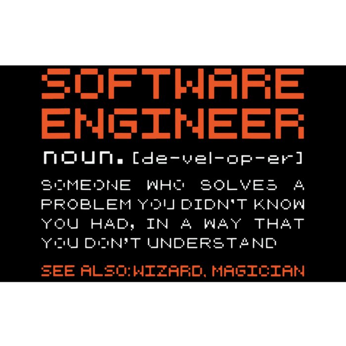 Software Engineer Developer Definition Programming Bumper Sticker