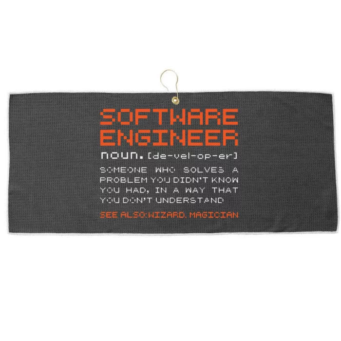 Software Engineer Developer Definition Programming Large Microfiber Waffle Golf Towel