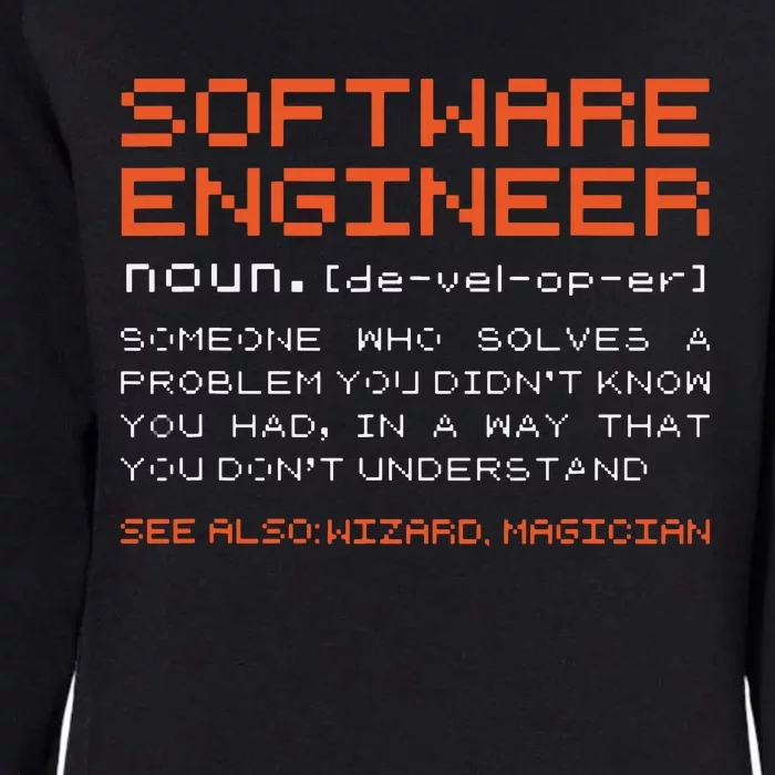 Software Engineer Developer Definition Programming Womens California Wash Sweatshirt