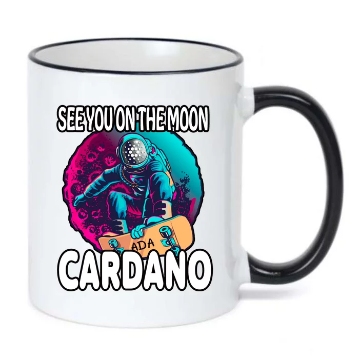 See You On the Moon Cardano Black Color Changing Mug