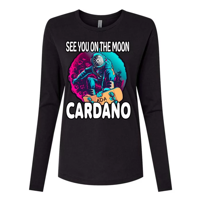 See You On the Moon Cardano Womens Cotton Relaxed Long Sleeve T-Shirt