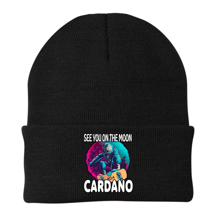 See You On the Moon Cardano Knit Cap Winter Beanie