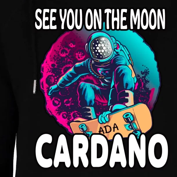 See You On the Moon Cardano Womens Funnel Neck Pullover Hood