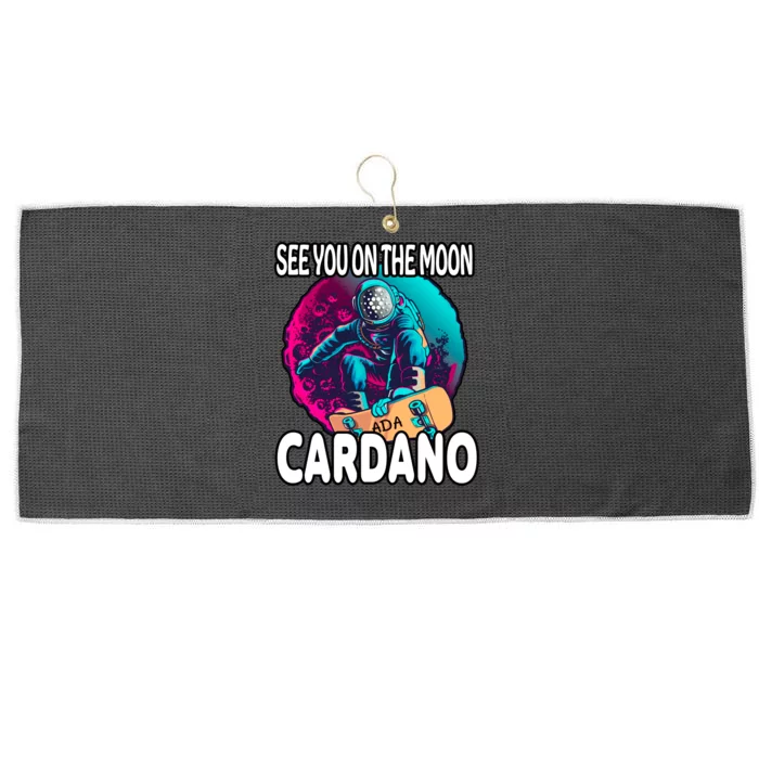 See You On the Moon Cardano Large Microfiber Waffle Golf Towel