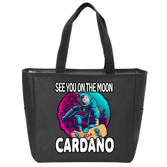 See You On the Moon Cardano Zip Tote Bag