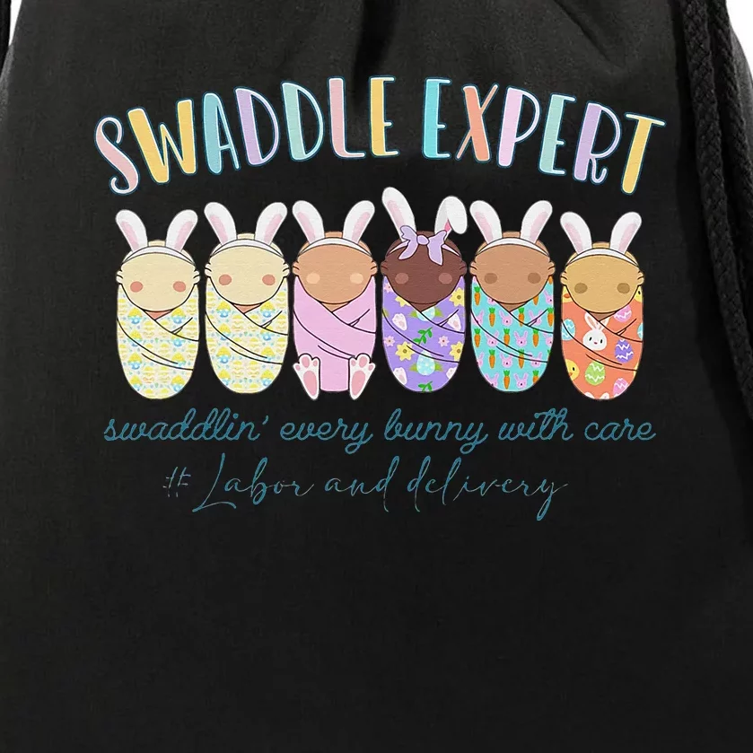 Swaddle Expert Easter Bunny Labor And Delivery Nurse Nicu Drawstring Bag