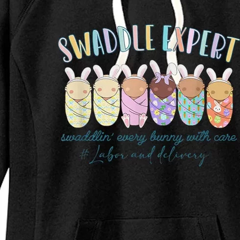 Swaddle Expert Easter Bunny Labor And Delivery Nurse Nicu Women's Fleece Hoodie