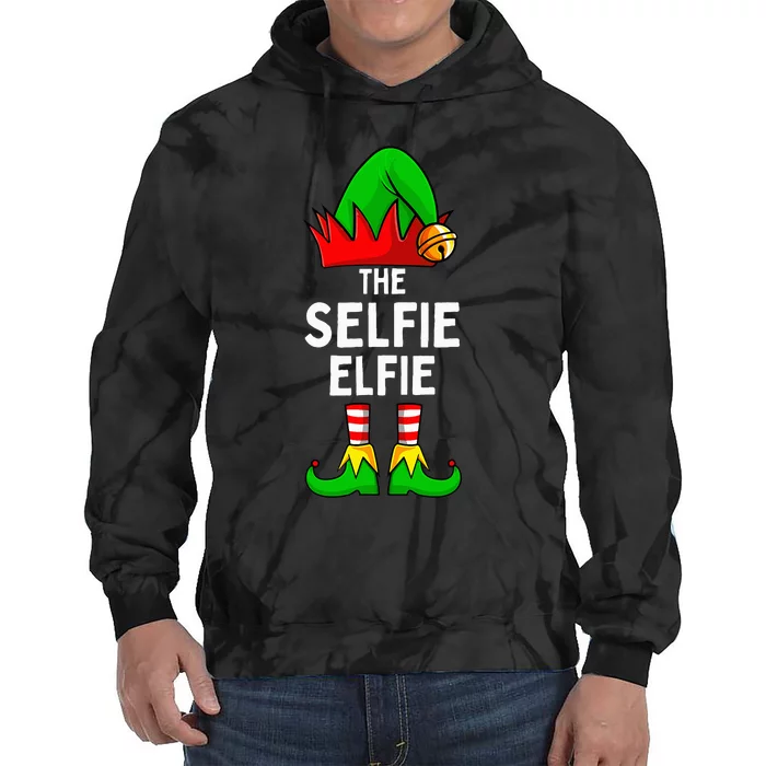 Selfie Elfie Elf Matching Family Christmas Tie Dye Hoodie