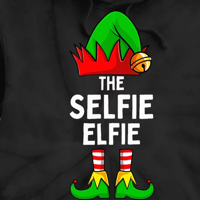 Selfie Elfie Elf Matching Family Christmas Tie Dye Hoodie