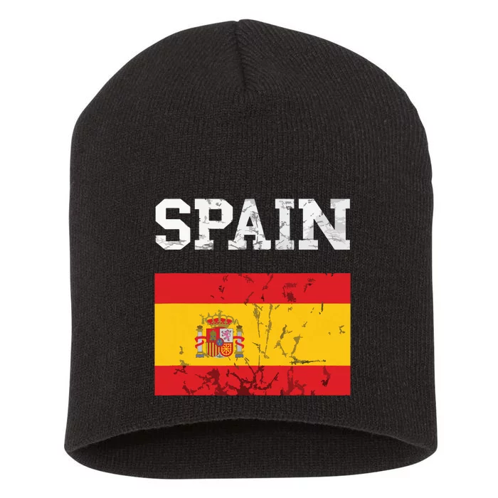 Spain Espana Espanol Spanish Flag Spain Trip Tourist Short Acrylic Beanie