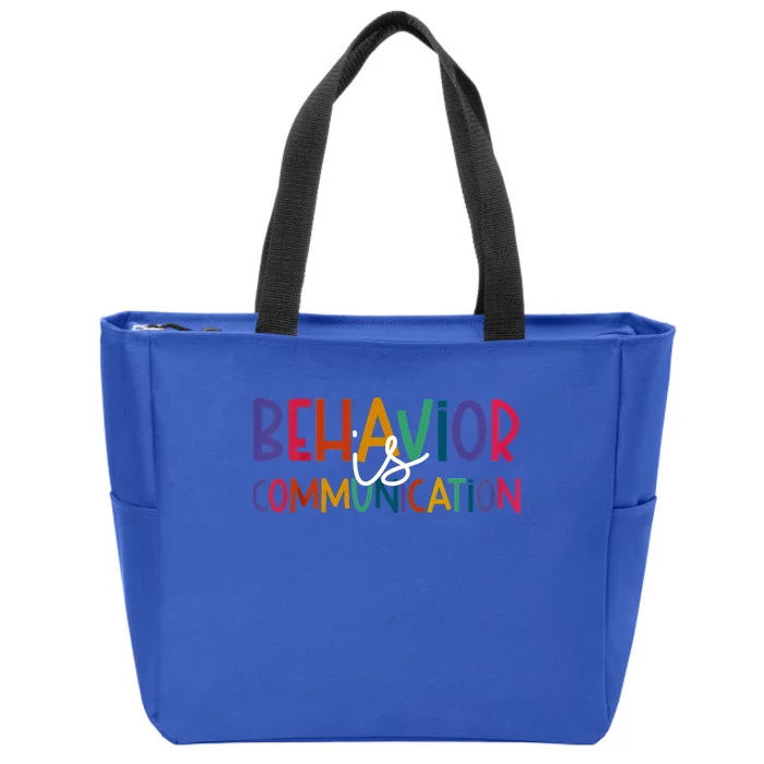 Special Education Ed Teacher Behavior Is Communication Gift Zip Tote Bag