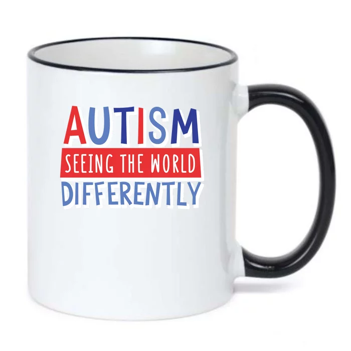 Seeing The World Differently Autism Awareness Black Color Changing Mug