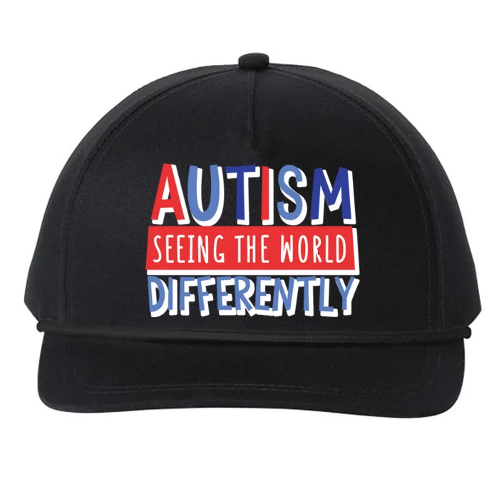 Seeing The World Differently Autism Awareness Snapback Five-Panel Rope Hat