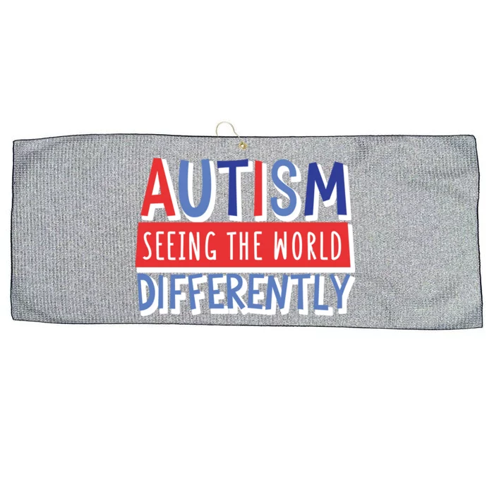 Seeing The World Differently Autism Awareness Large Microfiber Waffle Golf Towel