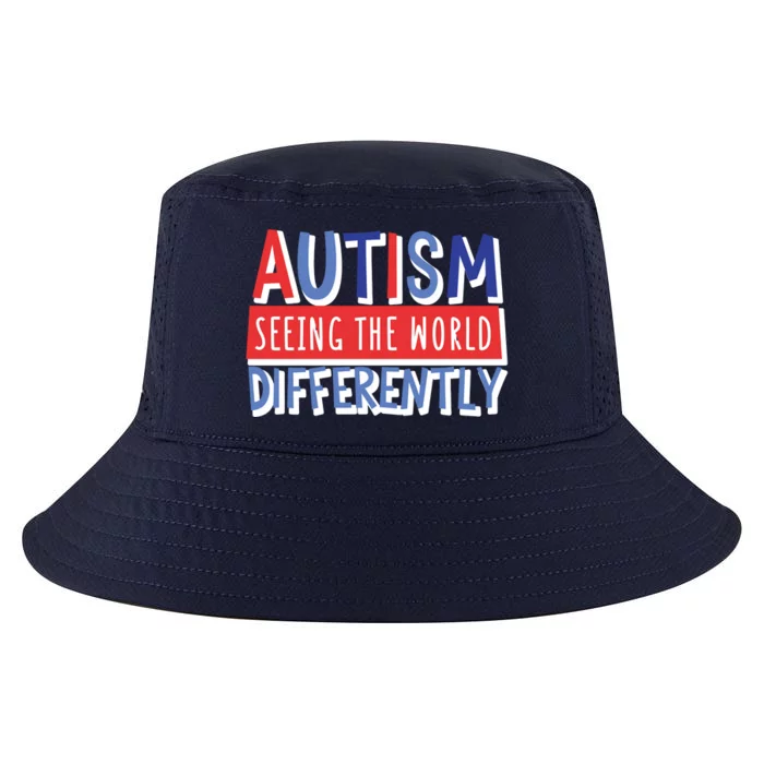 Seeing The World Differently Autism Awareness Cool Comfort Performance Bucket Hat