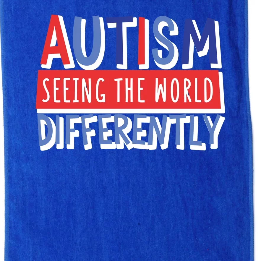 Seeing The World Differently Autism Awareness Platinum Collection Golf Towel