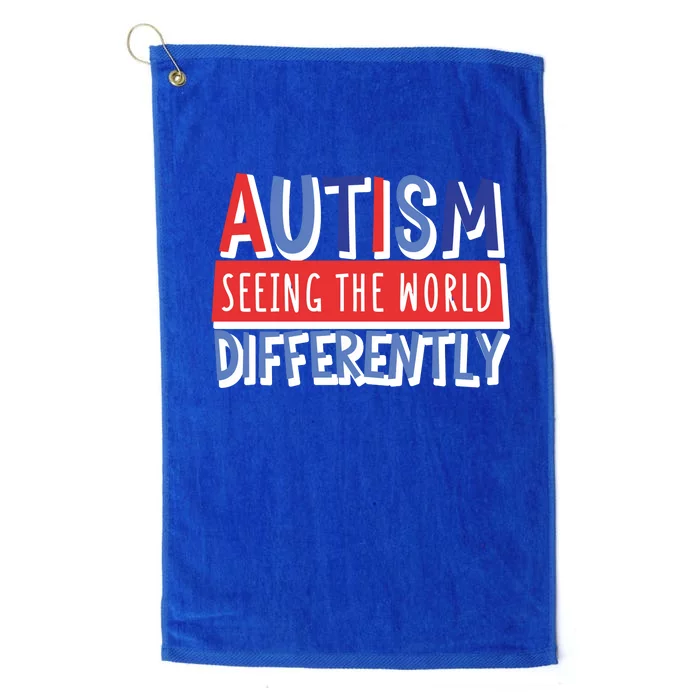 Seeing The World Differently Autism Awareness Platinum Collection Golf Towel