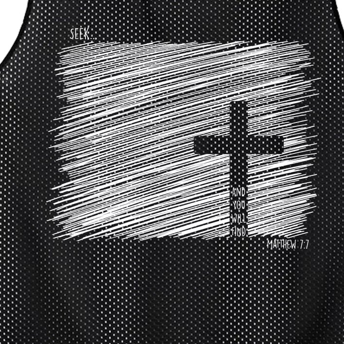 Seek And You Will Find Matthew 7:7 Mesh Reversible Basketball Jersey Tank