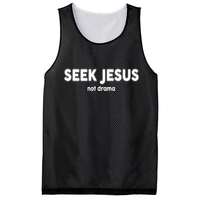 Seek Jesus Not Drama Mesh Reversible Basketball Jersey Tank