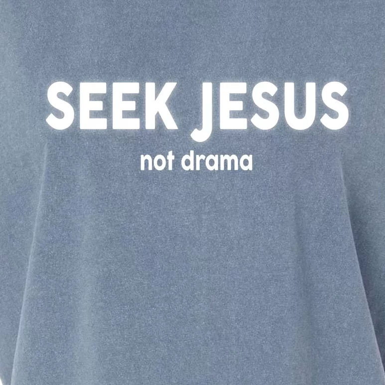 Seek Jesus Not Drama Garment-Dyed Women's Muscle Tee