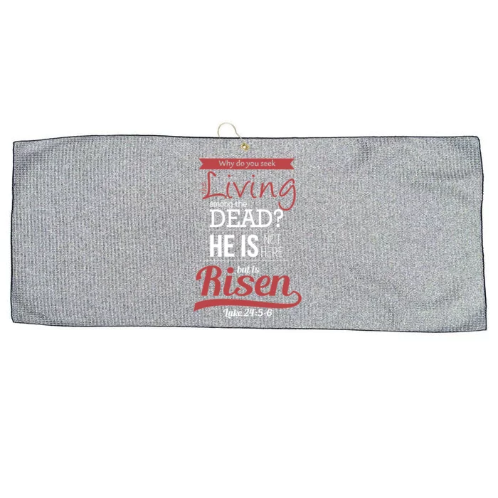 Seek Living Among Dead He Is Risen Jesus Large Microfiber Waffle Golf Towel