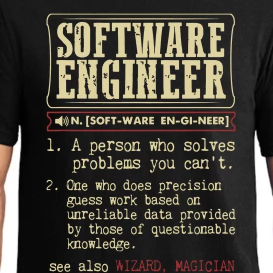 Software Engineer Funny Dictionary Definition Pajama Set