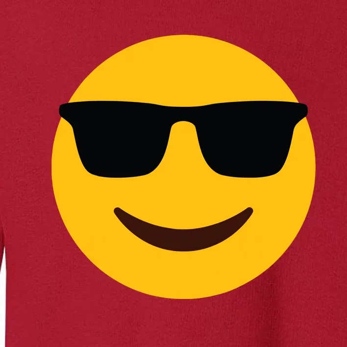 Smiling Emoticon Face With Sunglasses Toddler Sweatshirt