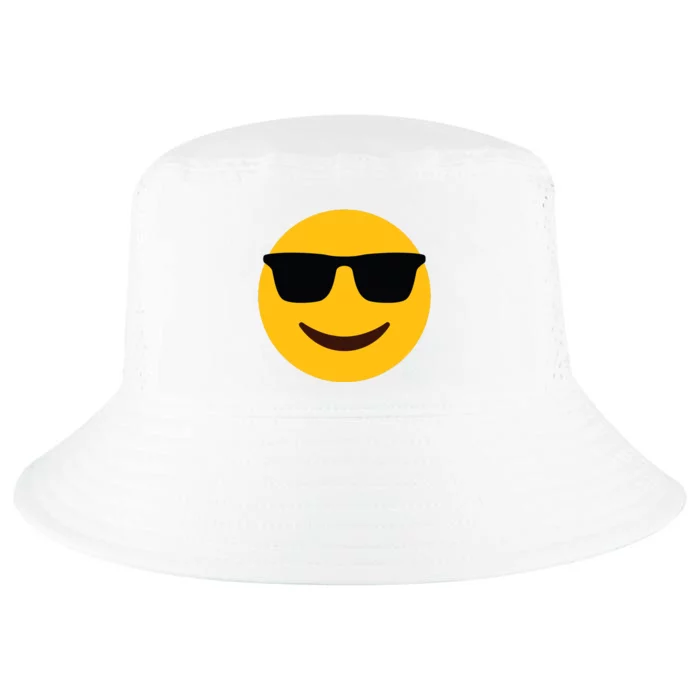 Smiling Emoticon Face With Sunglasses Cool Comfort Performance Bucket Hat