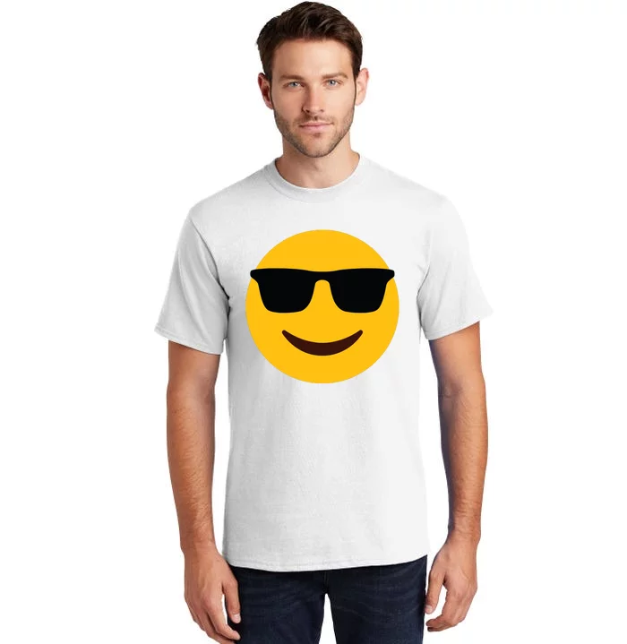 Smiling Emoticon Face With Sunglasses Tall T-Shirt