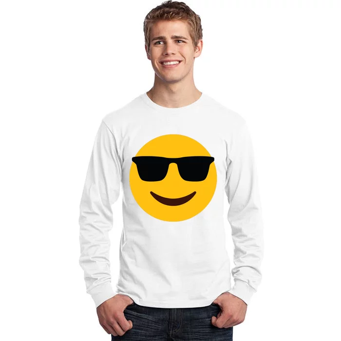 Smiling Emoticon Face With Sunglasses Tall Long Sleeve T-Shirt