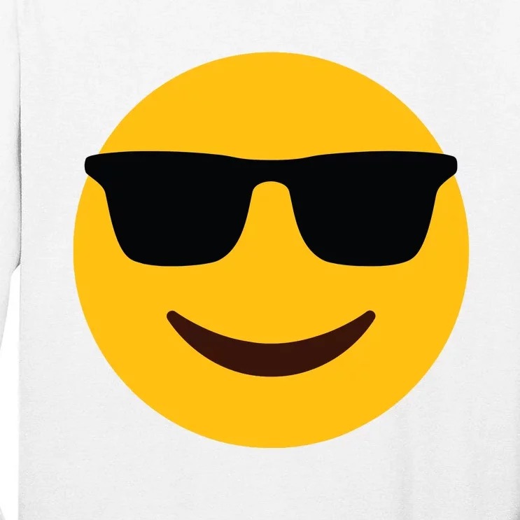 Smiling Emoticon Face With Sunglasses Tall Long Sleeve T-Shirt