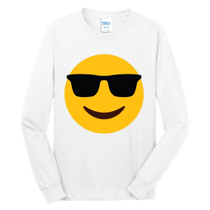 Smiling Emoticon Face With Sunglasses Tall Long Sleeve T-Shirt