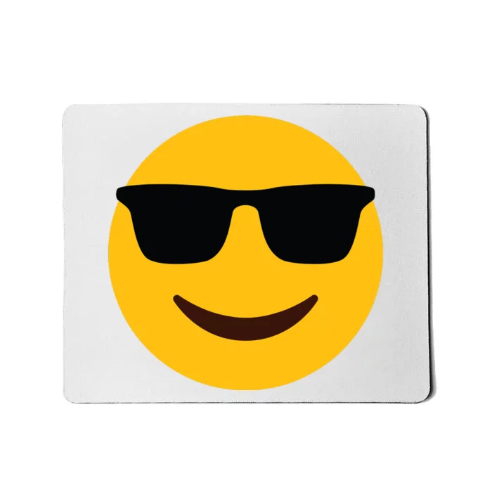 Smiling Emoticon Face With Sunglasses Mousepad