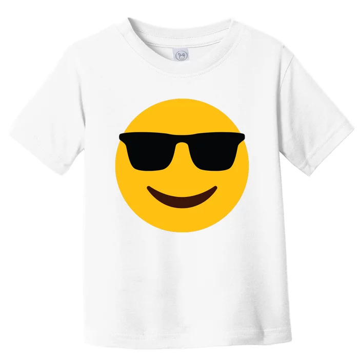 Smiling Emoticon Face With Sunglasses Toddler T-Shirt