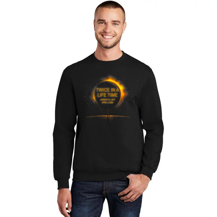 Solar Eclipse Funny Twice In Lifetime 2024 Solar Eclipse Sweatshirt