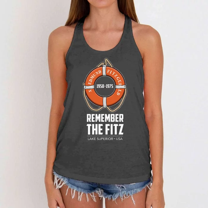 Ss Edmund Fitzgerald Lake Superior Iron Ore Women's Knotted Racerback Tank