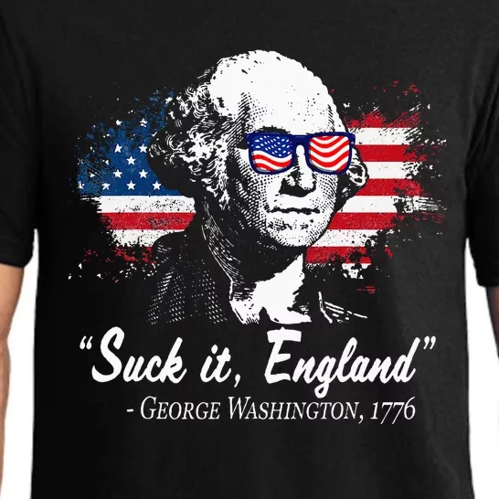 SUCKIT ENGLAND Funny 4th of July George Washington 1776 Pajama Set