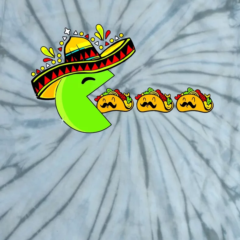 Sombrero Eating Funny Tacos With Mustaches Cinco De Mayo Tie-Dye T-Shirt