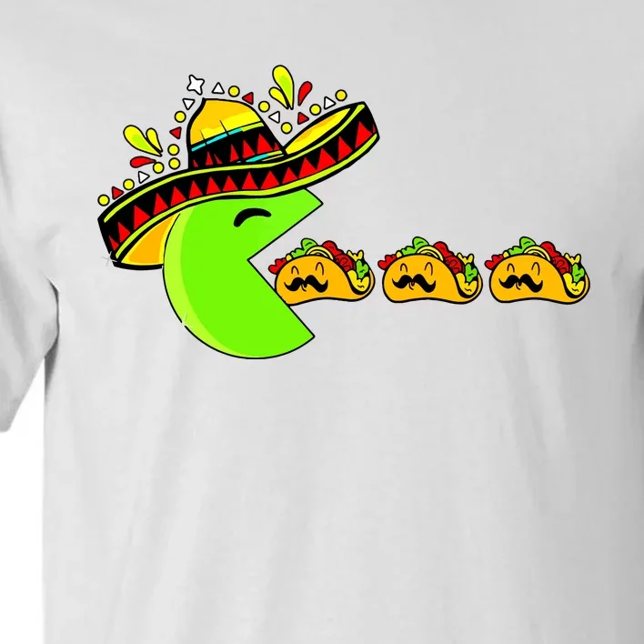 Sombrero Eating Funny Tacos With Mustaches Cinco De Mayo Tall T-Shirt