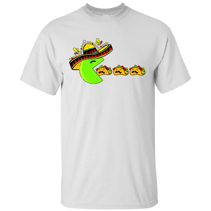 Sombrero Eating Funny Tacos With Mustaches Cinco De Mayo Tall T-Shirt