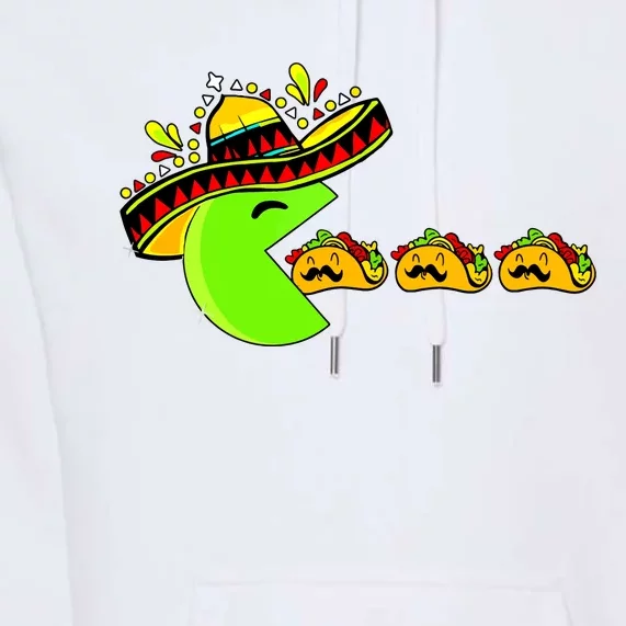 Sombrero Eating Funny Tacos With Mustaches Cinco De Mayo Premium Hoodie