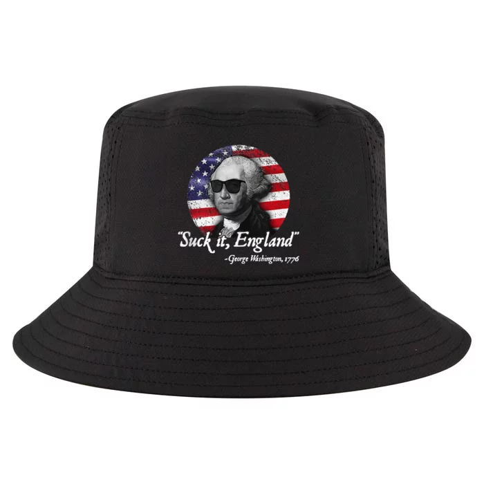 SuckIt England Funny 4th Of July George Washington 1776 Cool Comfort Performance Bucket Hat