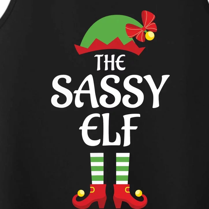 Sassy Elf Family Matching Group Christmas Performance Tank